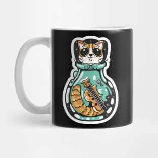 Cute Cat in a Genie Bottle Mug